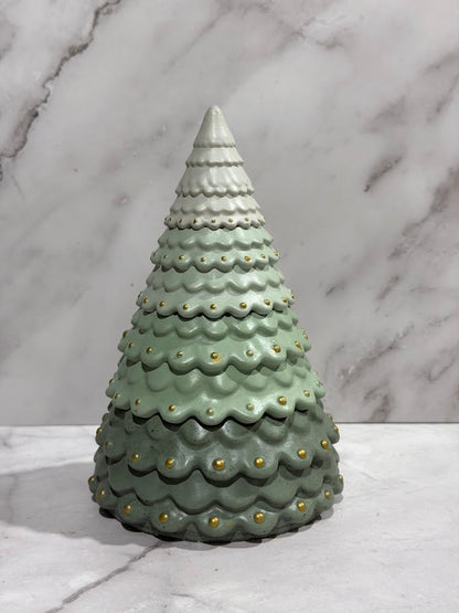 4 Tiered Stacking Christmas Tree Candle with Refill