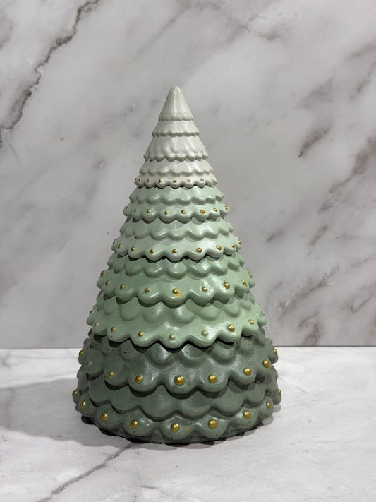 4 Tiered Stacking Christmas Tree Candle with Refill